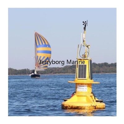 Đảo nổi từ vật liệu LLDPE lâu bền với dấu trên cùng với các sọc phản xạ cho hàng hải
