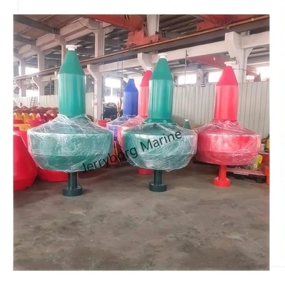 Đảo nổi từ vật liệu LLDPE lâu bền với dấu trên cùng với các sọc phản xạ cho hàng hải