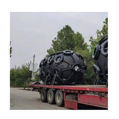 Trung Quốc sản xuất Yokohama loại Marine Fender với Lốp dây chuyền lưới cao su Fender