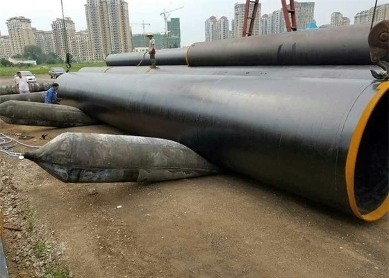 Túi khí nâng hạng nặng hàng hải cao su tự nhiên bơm hơi màu đen