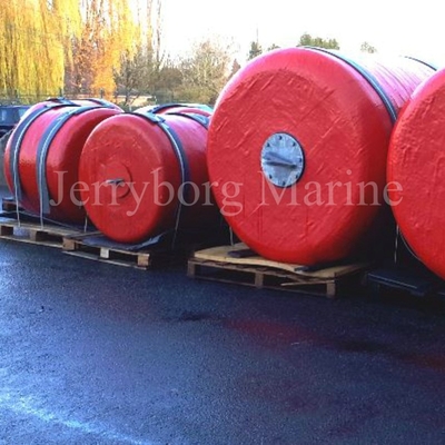 Bảo vệ tàu Polyurethane Bumper Marine Foam Fender rắn với lớp vải dây nylon