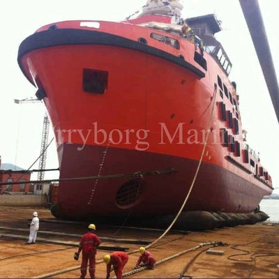 Túi khí cao su hàng hải chống nổ 1,5m * 15m để hạ thủy tàu